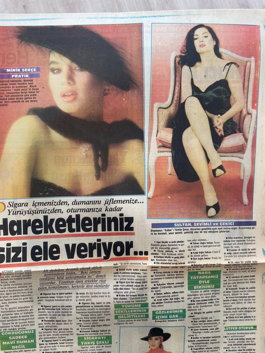 Milliyet Gazetesi Renk Eki 12 Eylül 1985 - Türkan Şoray, Sezen Aksu - Ali Poyrazoğlu'nun Son Avı Nil Burak GZ156596 - 2