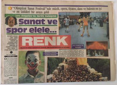 Milliyet Gazetesi Renk Eki 13 Ağustos 1984 - Sanat Ve Spor Elele... GZ25096 - 1