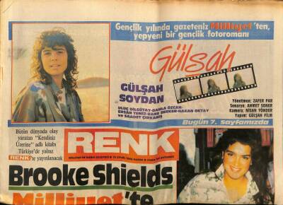 Milliyet Gazetesi Renk Eki 15 Eylül 1985 - Meral Zeren Ekrana Yerleşme Planı Yapıyor GZ75628 - 1