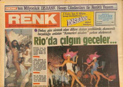 Milliyet Gazetesi Renk Eki 15 Ocak 1984 - Rioda Çılgın Geceler... - Köy Enstitüleri Çığ Gibi Büyüyor GZ127617 - 1