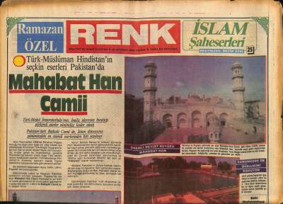 Milliyet Gazetesi Renk Eki 16 Haziran 1985 - Türk-Müslüman Hindistanın Seçkin Eserleri Pakistanda GZ94080 - 1