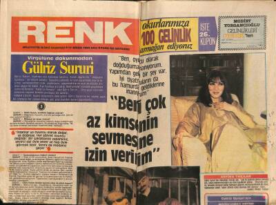 Milliyet Gazetesi Renk Eki 17 Nisan 1984 - Gülriz Sururinin Mücevher Merakı Yok... - Dans Grupları Dayanışması GZ94247 - 1