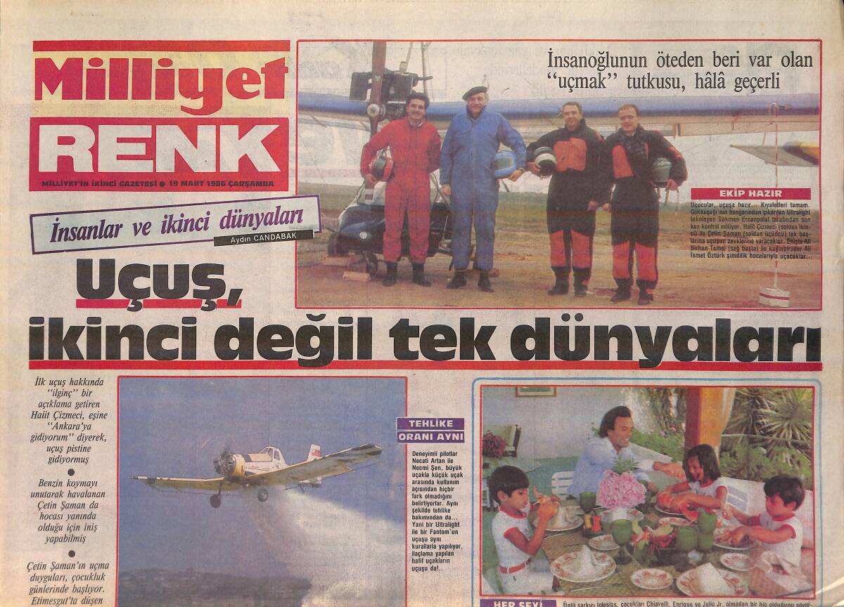 Milliyet Gazetesi Renk Eki 19 Mart 1986 - Kuruntu Ailesi İş Başında - Julio Iglesias Bir Yıldır Kabuğuna Çekildi GZ156217 - 1