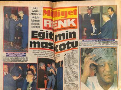 Milliyet Gazetesi Renk Eki 2 Nisan 1986 - Refet Angın , Atatürkün İsteğiyle Öğretmen Olduğunu Anlatıyor GZ69198 - 2