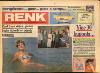 Milliyet Gazetesi Renk Eki 20 Kasım 1983 - ...Ve Emel Sayın 40 Yaşında - Ahu Tombiş Dereceye Giremedi GZ126068 - 1