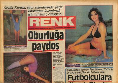 Milliyet Gazetesi Renk Eki 20 Mart 1985 - Sevda Karaca , Spor Salonlarında Fazla Kilolardan Kurtulmak İçin Aralıksız Çalışıyor GZ126168 - 1