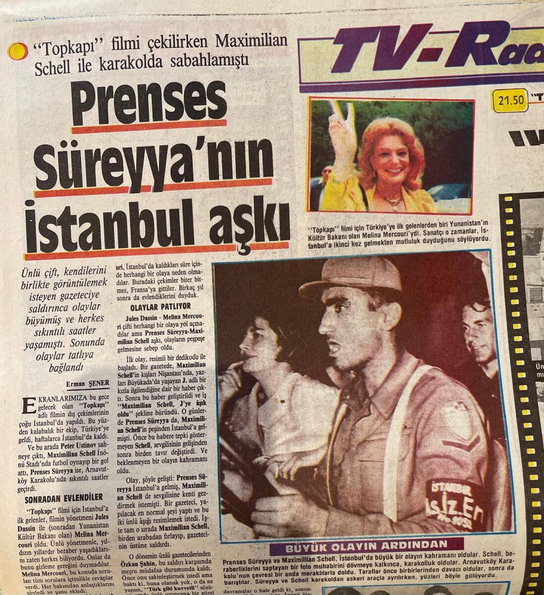 Milliyet Gazetesi Renk Eki 21 Ocak 1986 - Cemile'yi Kandırdılar - Prenses Süreyya'nın İstanbul Aşkı GZ156327 - 2