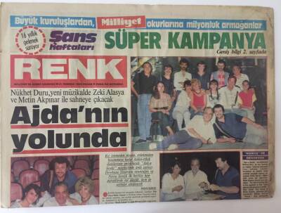 Milliyet Gazetesi Renk Eki 21 Temmuz 1985 - Nükhet Duru, Yeni Müzikalde Zeki Alasya Ve Metin Akpınar İle Sahneye Çıkacak GZ11114 - 2