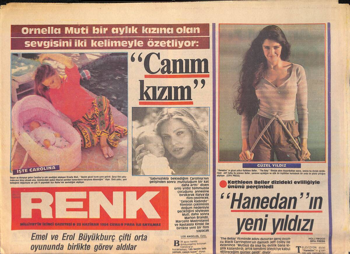 Milliyet Gazetesi Renk Eki 22 Haziran 1984 - Emel Ve Erol Büyükburç Çifti Orta Oyununda Birlikte Görev Aldılar GZ156395 - 1