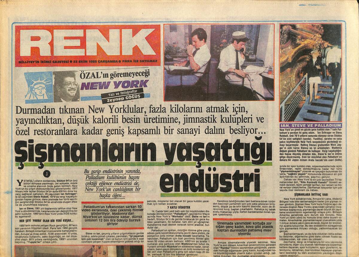 Milliyet Gazetesi Renk Eki 23 Ekim 1985 - Red Kit Oklahoma'ya Hücum GZ157948 - 1