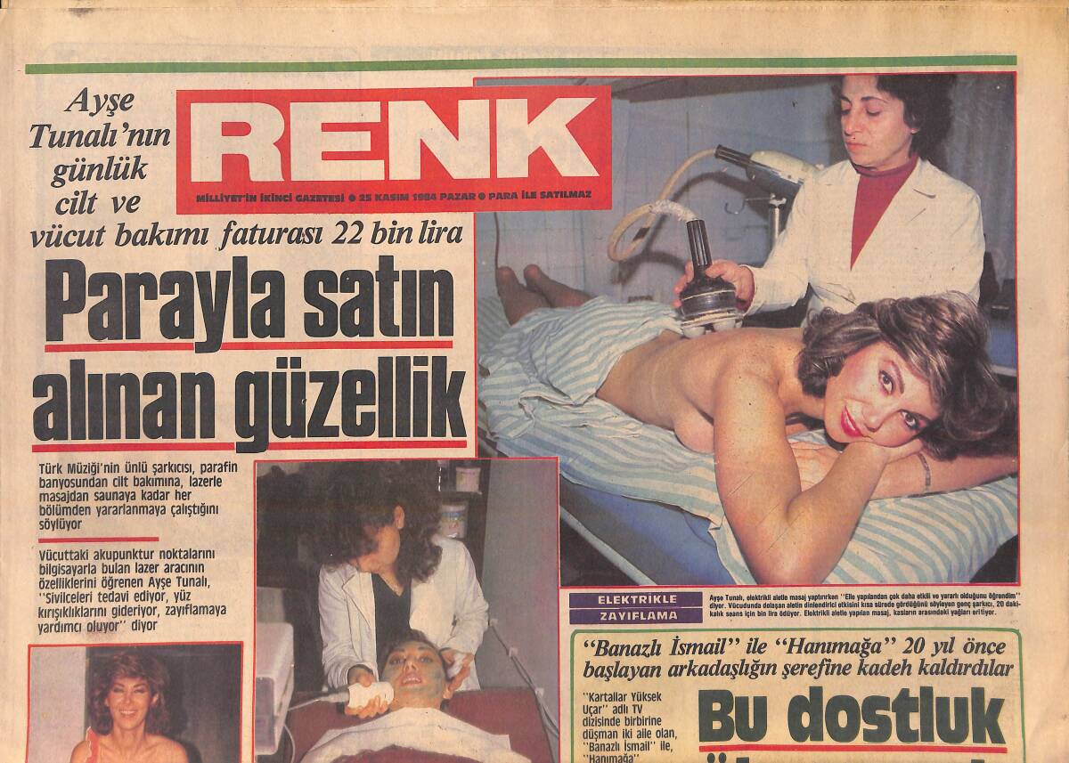 Milliyet Gazetesi Renk Eki 25 Kasım 1984 - Ayşe Tunalı'nın Günlük Vücut Bakımı - Alain Delon İle Catherine Evliliğe Hazırlanıyorlar GZ156085 - 1