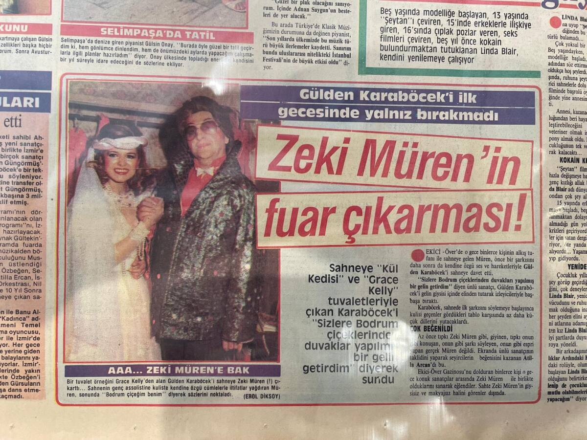 Milliyet Gazetesi Renk Eki 28 Ağustos 1984 - Zeki Müren'in Fuar Çıkarması - Şeytan Linda Yeniden Doğuyor GZ156577 - 2