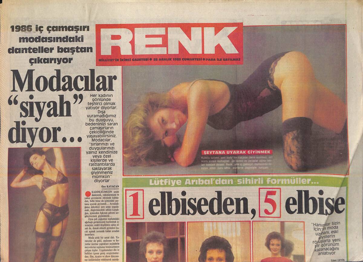Milliyet Gazetesi Renk Eki 28 Aralık 1985 - Lütfiye Arıbal'dan Sihirli Formüller GZ156366 - 1