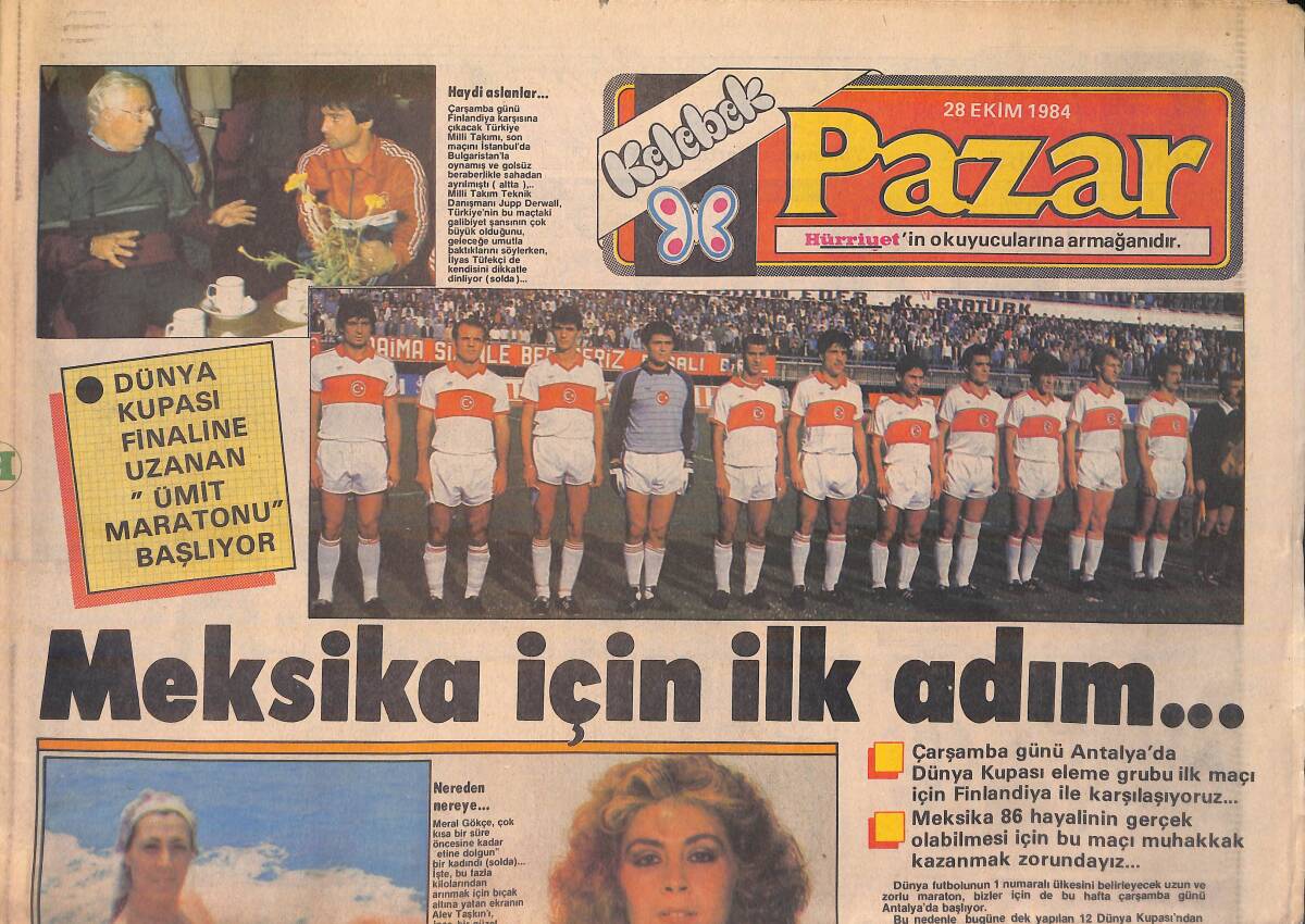 Milliyet Gazetesi Renk Eki 28 Ekim 1984 - Alev Taşkın'ın Hayatındaki Büyük Sır - Meksika İçin İlk Adım GZ156105 - 1