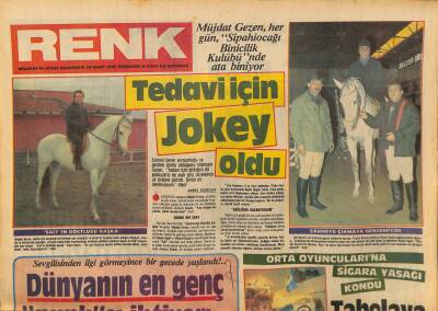 Milliyet Gazetesi Renk Eki 28 Mart 1985 - Müjdat Gezen Her Gün Sipahiocağı Binicilik Kulübünde Ata Biniyor GZ127163 - 1