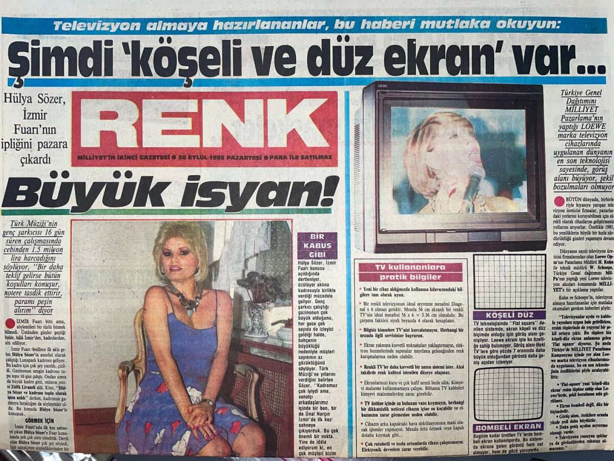 Milliyet Gazetesi Renk Eki 30 Eylül 1985 - Hülya Sözer Büyük İsyan - Mel Gibson İle Tina Turner'in Deli Max Filmi Gençliği Çıldırtıyor GZ156583 - 1