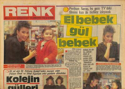Milliyet Gazetesi Renk Eki 30 Mart 1985 - Perihan Savaş Bu Gece TVdeki Filmini Kızı İle Birlikte İzleyecek GZ127165 - 1