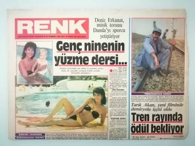 Milliyet Gazetesi Renk Eki 30 Temmuz 1985 Tarık Akan Yeni Filminde Demiryolu İşçisi Oldu -GZ14938 - 1