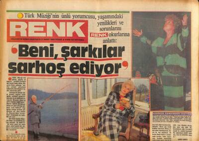 Milliyet Gazetesi Renk Eki 31 Mart 1985 - Muazzez Abacı Beni ,Şarkılar Sarhoş Ediyor GZ94073 - 1