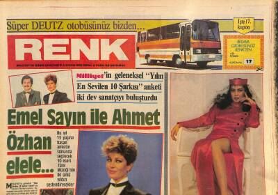 Milliyet Gazetesi Renk Eki 4 Kasım 1983 - Emel Sayın İle Ahmet Özhan Elele... GZ127368 - 1
