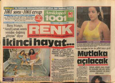 Milliyet Gazetesi Renk Eki 5 Eylül 1985 - Oya Aydoğan,Mutlaka Açılacak GZ75630 - 1