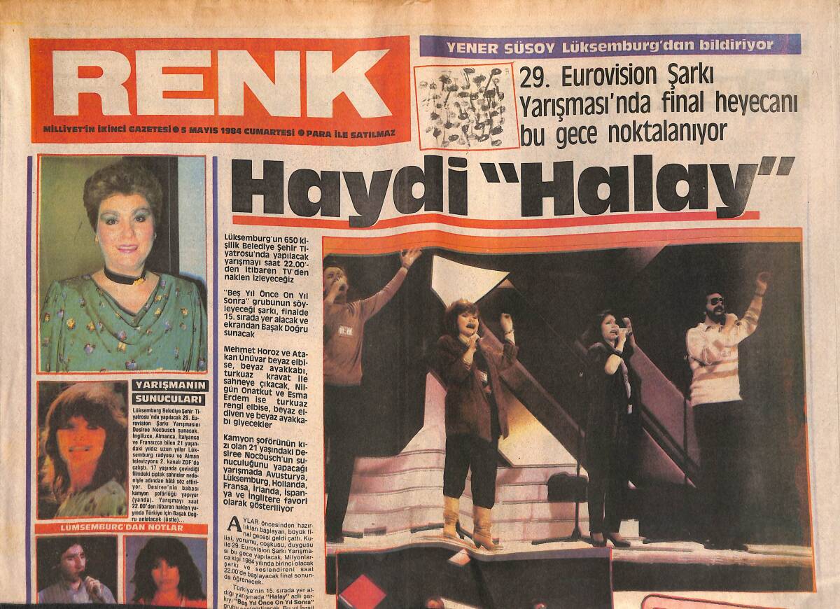 Milliyet Gazetesi Renk Eki 5 Mayıs 1984 - Güngör Bayrak'ın Filmleri Almanya'da GZ134197 - 1