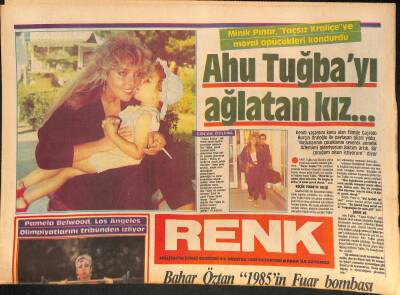 Milliyet Gazetesi Renk Eki 6 Ağustos 1984 - Ahu Tuğbayı Ağlatan Kız... - Pamela Belwood , Los Angeles Olimpiyatlarını Tribünden İzliyor GZ127516 - 1