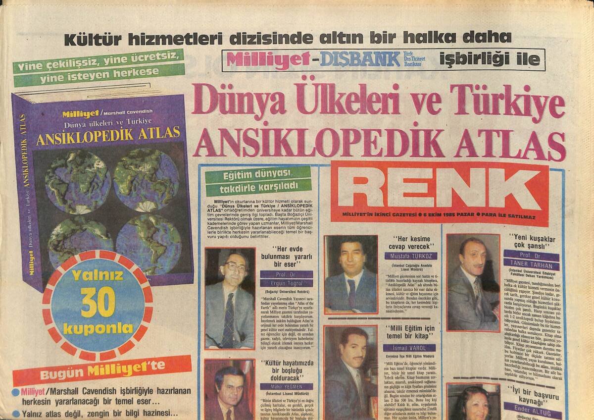 Milliyet Gazetesi Renk Eki 6 Ekim 1985 - Sessiz Dizel Mercedes 190 D - Almanya Köpürdü GZ156572 - 1