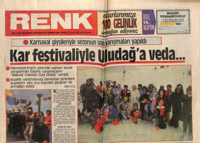 Milliyet Gazetesi Renk Eki 6 Nisan 1984 - Kar Festivaliyle Uludağa Veda... GZ94245 - 1