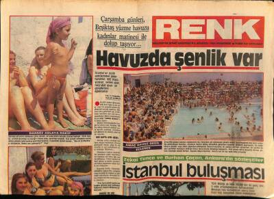 Milliyet Gazetesi Renk Eki 8 Ağustos 1985 - Beşiktaş Yüzme Havuzunda Şenlik Var GZ75637 - 1
