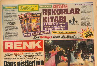 Milliyet Gazetesi Renk Eki 8 Mart 1985 - Ela Altın , 9 Şarkılık Programıyla Bu Gece Ekranda... - Red Kit Kanunsuz Kasaba GZ126790 - 1