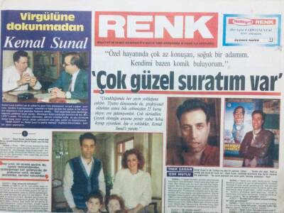 Milliyet Gazetesi Renk Eki 8 Mayıs 1985 - Kemal Sunal Çok Güzel Suratım Var Kendimi Bazen Komik Buluyorum GZ41611 - 1