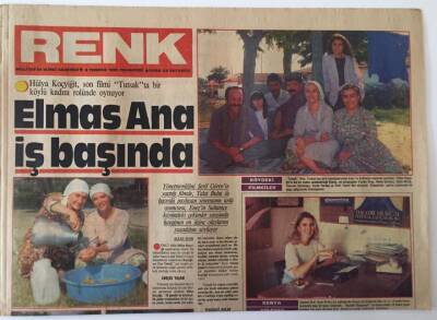 Milliyet Gazetesi Renk Eki 8 Temmuz 1985 - Hülya Koçyiğit , Son Filmi Tutsakta Bir Köylü Kadını Rolünde Oynuyor GZ18542 - 1