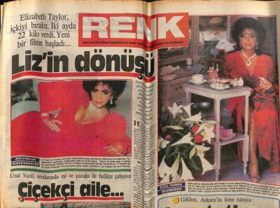Milliyet Gazetesi Renk Eki 9 Ocak 1986 - Elizabeth Taylor , İçkiyi Bıraktı. İki Ayda 22 Kilo Verdi . Yeni Bir Filme Başladı... GZ69203 - 2