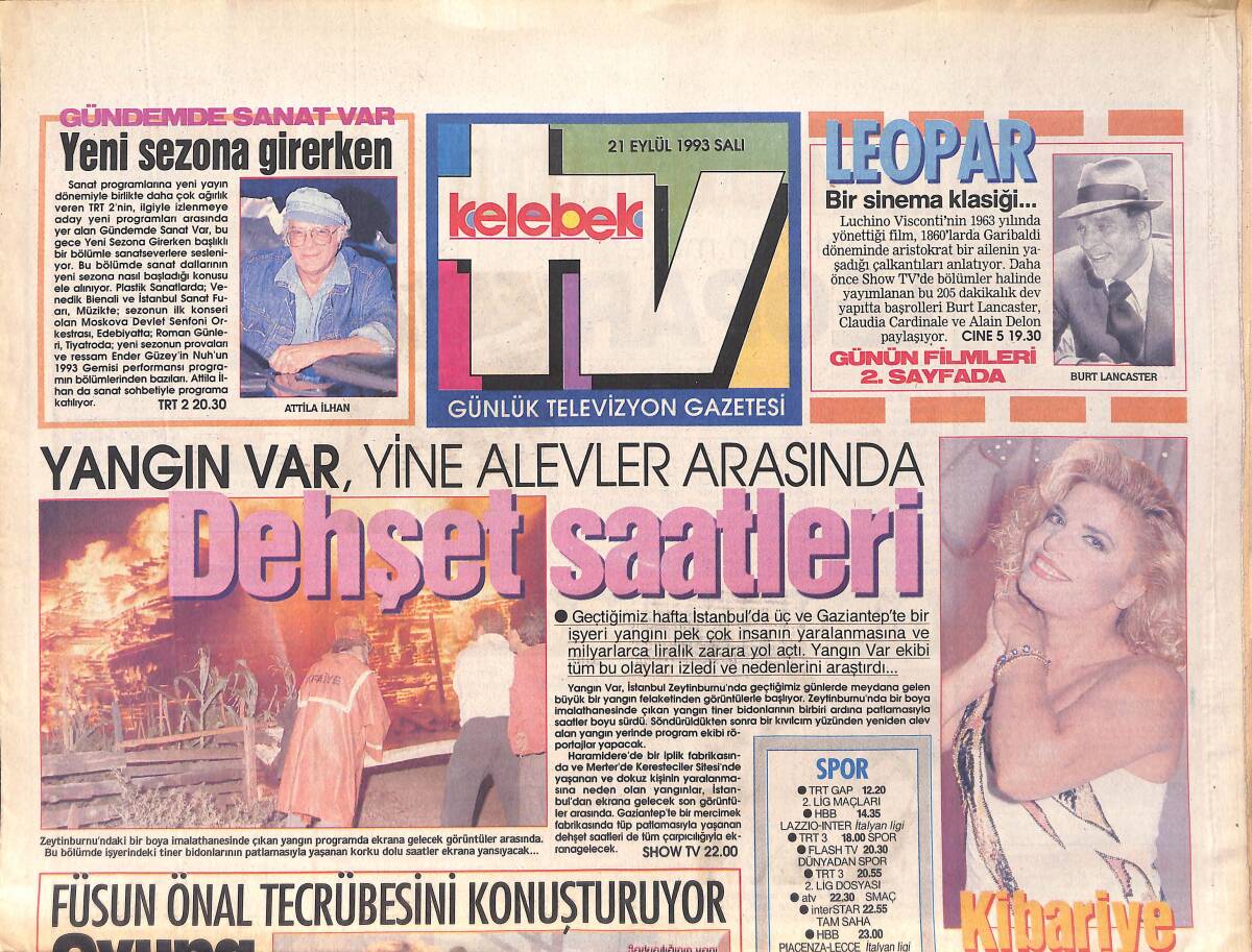 Milliyet Gazetesi Renk Eki Eki 21 Eylül 1993 - Füsun Önal Tecrübesini Konuşturuyor - Kibariye Rüzgarı GZ156130 - 1