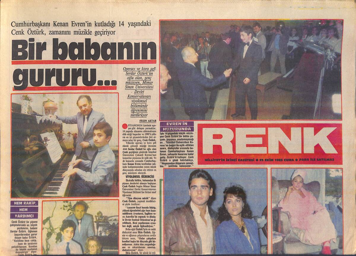 Milliyet Gazetesi Renk Eki Eki 25 Ekim 1985 - Hülya Avşar Okurlarımızdan Cevap Bekliyor Adını Siz Koyun - Erol Ve Sevim Deran'ın Mutluluk Sırrı GZ156207 - 1