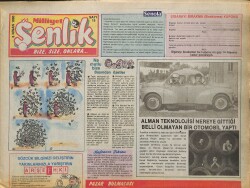 Milliyet Gazetesi Şenlik Eki 8 Nisan 1990 - Alman Teknolojisi Nereye Gittiği Belli Olmayan Bir Otomobil Yaptı GZ157972 - Gökçekoleksiyon