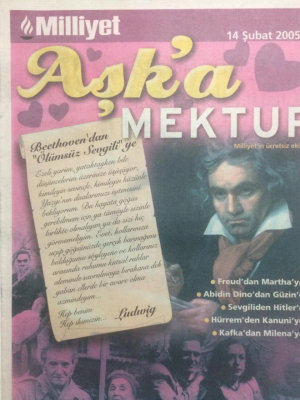 Milliyet Gazetesi Sevgililer Günü Eki - 14 Şubat 2005 - Beethovenda Ölümsüz Sevgiliye GZ24473 - 1