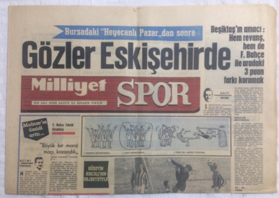 Milliyet Gazetesi Spor Eki 2 Nisan 1968 - Gözler Eskişehirde, Hülya İle Selimin Nişanı 6 Nisanda - GZ21144 - 1