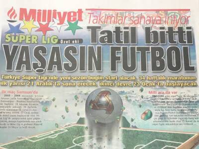 Milliyet Gazetesi Süper Lig Özel Eki 2003-2004 Fikstürü GZ36449 - 1