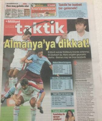 Milliyet Gazetesi Süper Taktik Eki 30 Eylül 2005 - Almanyaya Dikkat GZ47112 - 1