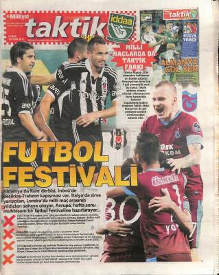 Milliyet Gazetesi Taktik Eki 19 Ekim 2012 - Almanyada Ruhr Derbisi , İnönüde Beşiktaş-Trabzon Kapışması Var GZ124629 - 1