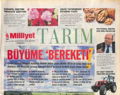 Milliyet Gazetesi Tarım Eki 6 Kasım 2013 - Tümosandan Yeni Maksima Serisi GZ113133 - 1