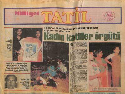 Milliyet Gazetesi Tatil Eki 23 Haziran 1991 - Kadın Katiller Örgütü GZ75530 - 1