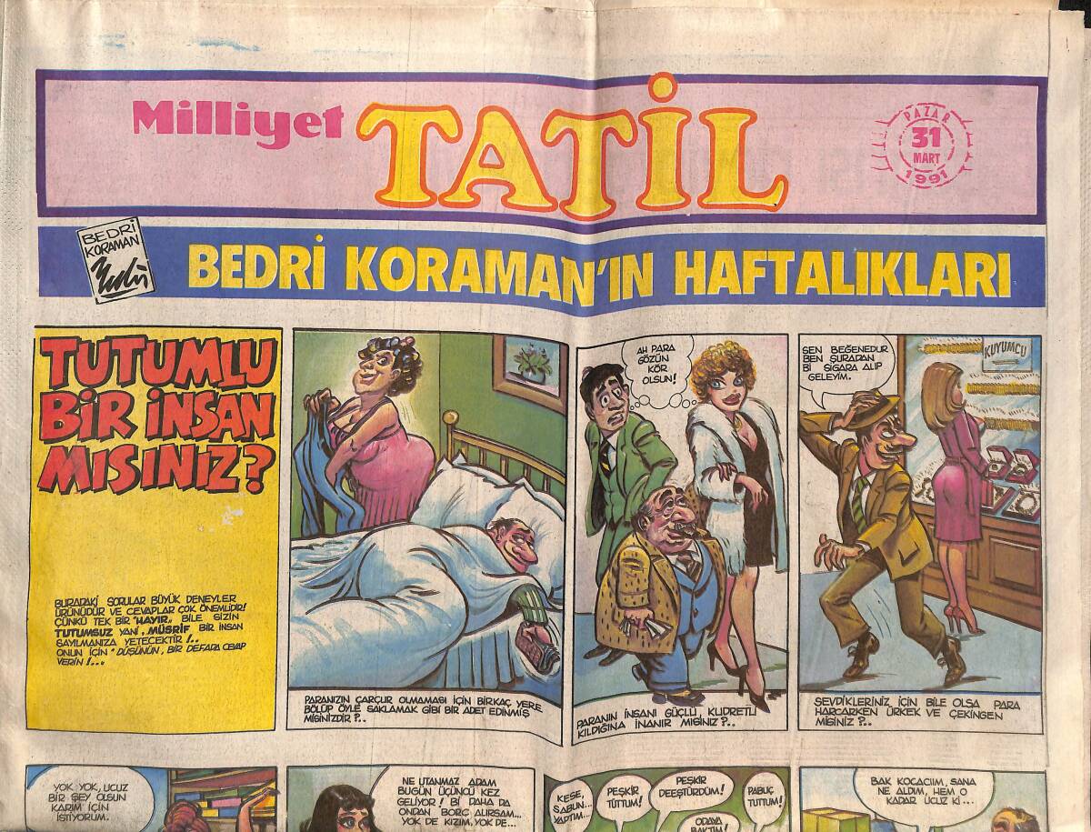 Milliyet Gazetesi Tatil Eki 31 Mart 1991 - Sinema Günleri GZ138220 - 1