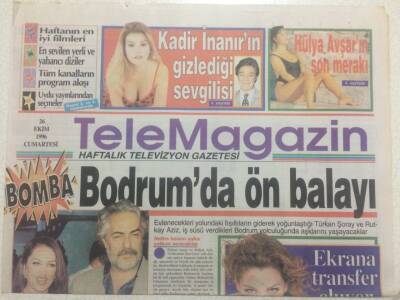 Milliyet Gazetesi Telemagazin Eki 26 Ekim 1996 - Türkan Şoray,Rutkay Aziz Bodrumda Ön Balayı GZ38009 - 1