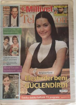 Milliyet Gazetesi Televizyon Eki 16 - 22 Şubat 2008 - Bergüzar Korel Eleştiriler Beni Güçlendirdi GZ20695 - 1