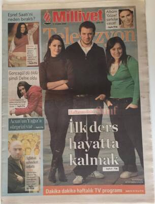 Milliyet Gazetesi Televizyon Eki 2- 8 Şubat 2008 - Haftanın Dizisi Sınıf İlk Ders Hayatta Kalmak GZ20694 - 1