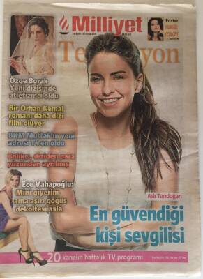 Milliyet Gazetesi Televizyon Eki 24 Eylül - 30 Eylül 2011 - Aslı Tandoğan En Güvendiği Kişi Sevgilisi GZ20574 - 1