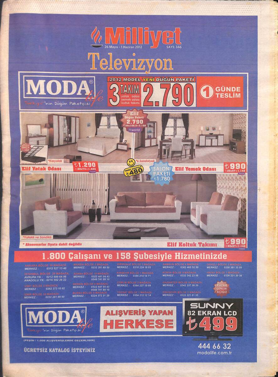Milliyet Gazetesi Televizyon Eki 26 Mayıs 1 Haziran 2012 - Tuğçe Kazaz Kızıl Saçlı Balkan Güzeli - Aslı Enver Poster GZ158615 - 1